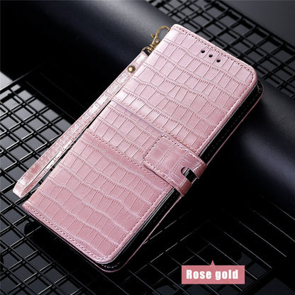 Anymob Samsung Rose Gold Leather Case Cover 3D Flip Wallet Phone Protection-Mobile Phone Cases-PEROZ Accessories