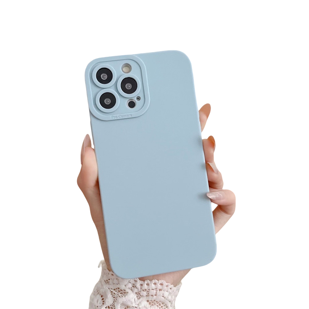 Anymob iPhone Case Blue Camera Protective Silicone Shockproof Soft Cover-Mobile Phone Cases-PEROZ Accessories