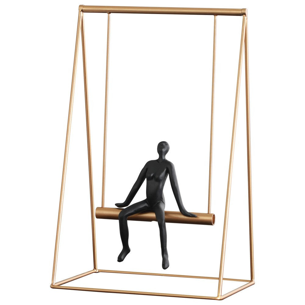 Anyhouz 31cm Swing Furnishing Articles Tabletop Home Decor Modern Art Living Room Display House Decorative Crafts Metal Ornaments-Tabletop Decor-PEROZ Accessories