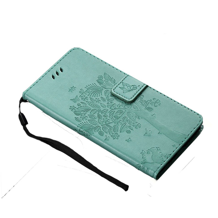 Anymob Samsung Green Leather Flip Case Wallet Cases Phone Bag Shell Cover-Mobile Phone Cases-PEROZ Accessories