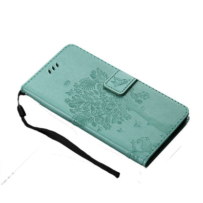 Anymob Samsung Green Leather Flip Case Wallet Cases Phone Bag Shell Cover-Mobile Phone Cases-PEROZ Accessories