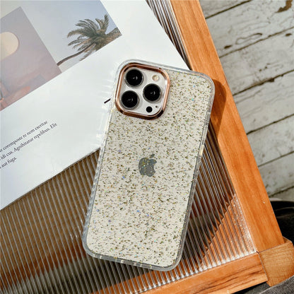 Anymob iPhone Case Yellow Glitter Soft Silicone Crystal Cover Sequins Bumper-Mobile Phone Cases-PEROZ Accessories