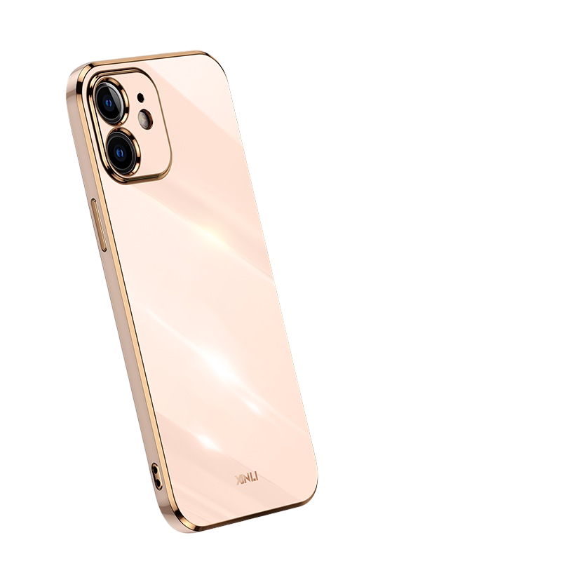 Anymob iPhone Case Nude Plating Square Frame Soft Silicone Cover-Mobile Phone Cases-PEROZ Accessories