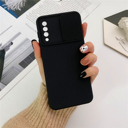 Anymob Samsung Case Black Camera Lens Protection Phone Color Candy Soft Back Cover-Mobile Phone Cases-PEROZ Accessories