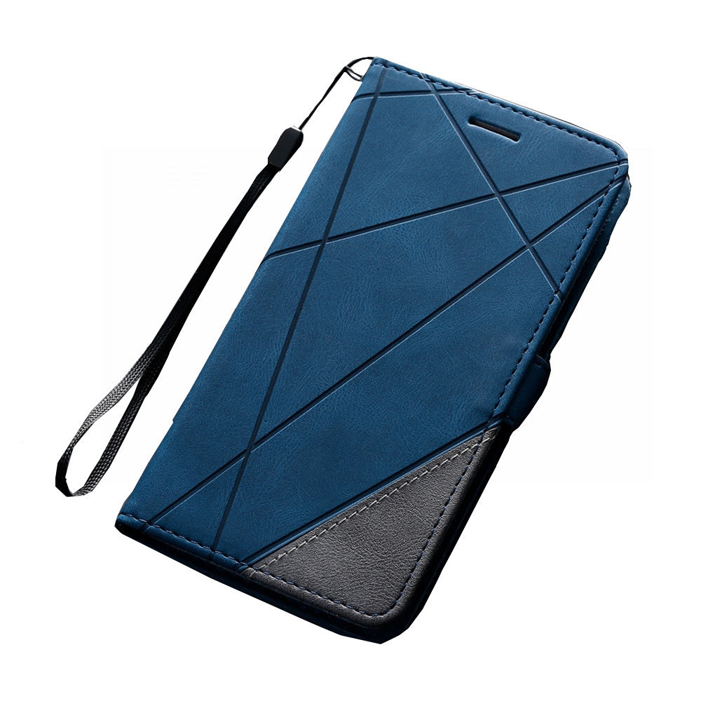 Anymob Samsung Blue Flip Wallet Leather Cases Phone Cover Protection-Mobile Phone Cases-PEROZ Accessories