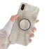 Anymob iPhone Gray Marble Case Holder Stand Splice Plating IMD Silicon Phone Cover-Mobile Phone Cases-PEROZ Accessories