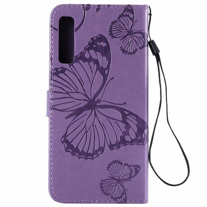 Anymob Samsung Purple Flip Case Leather Wallet Phone Cover Protection-Mobile Phone Cases-PEROZ Accessories