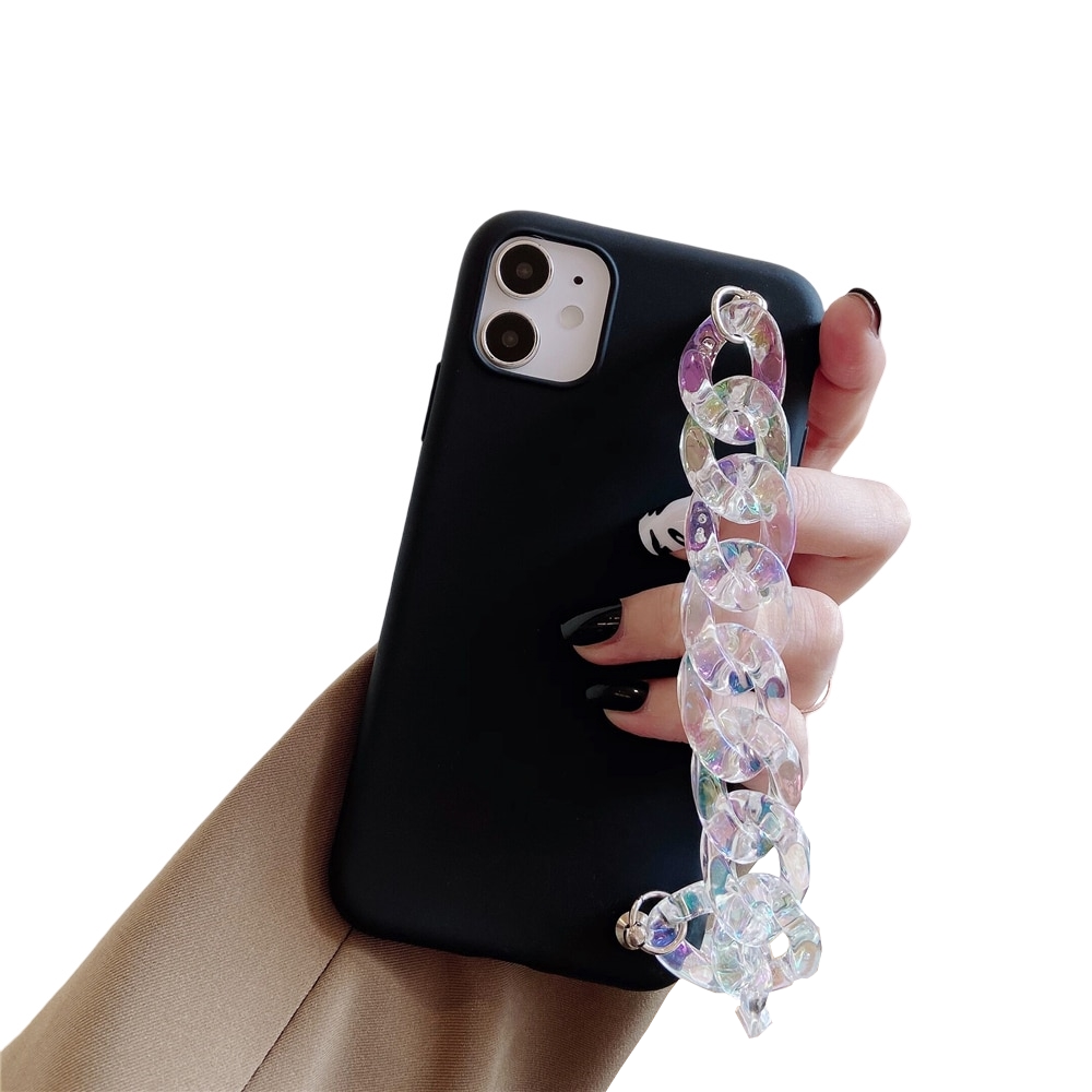Anymob iPhone Black Crystal Bracelet Silicone Case Soft Back Cover-Mobile Phone Cases-PEROZ Accessories