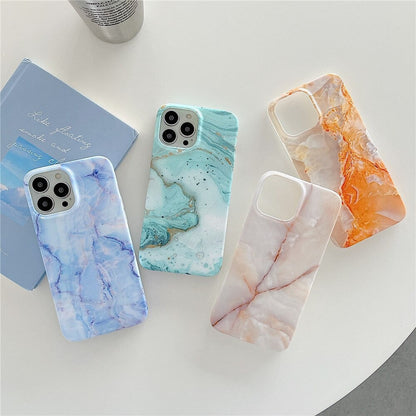 Anymob iPhone Case Blue Smooth Luxury Marble Plus Creative Silky Fashion Design With Quality Durable Phone Cover iPhone Compatible-Mobile Phone Cases-PEROZ Accessories