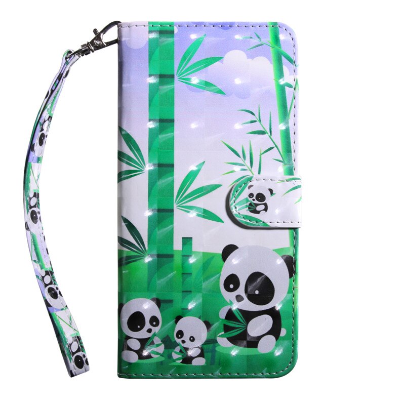 Anymob Samsung Bamboo Panda Leather Sparkling Case Wallet Flip Magnetic Cover-Mobile Phone Cases-PEROZ Accessories