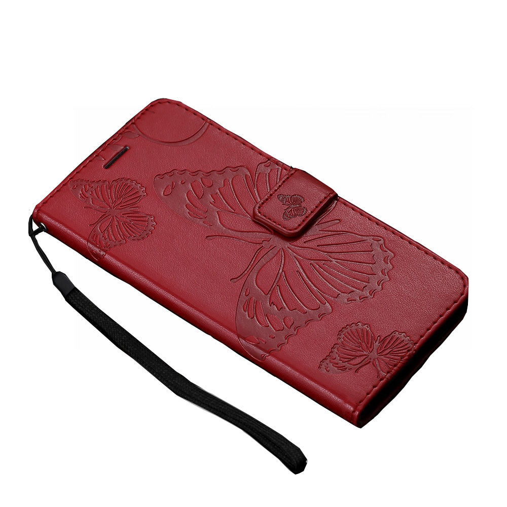 Anymob Samsung Red Flip Leather Case Back Cover Wallet Phone Shell-Mobile Phone Cases-PEROZ Accessories