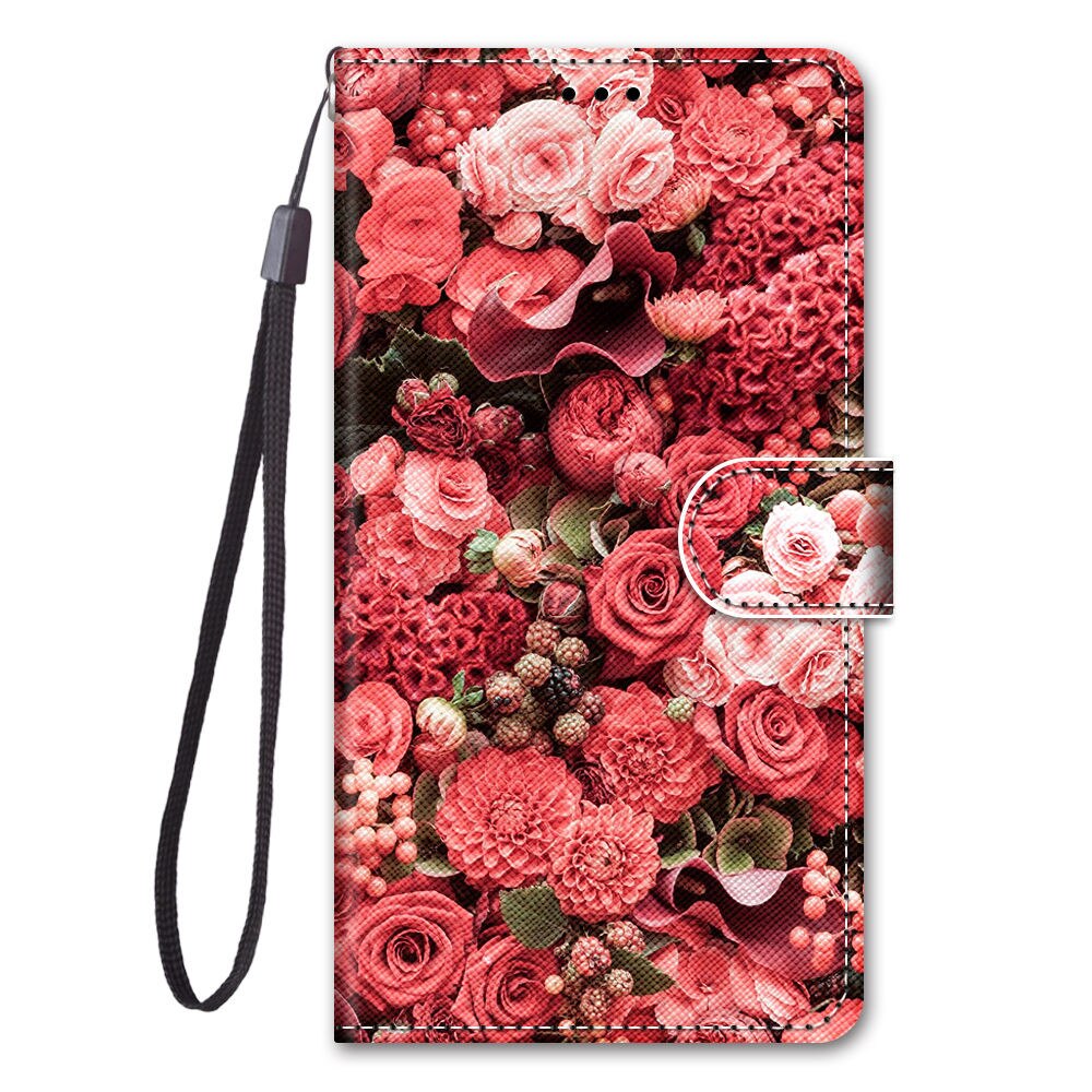 Anymob Samsung Rose Floral Magnetic Flip Leather Phone Case-Mobile Phone Cases-PEROZ Accessories
