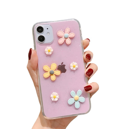 Anymob iPhone Pink 3D Flower Case Soft Silicone Shockproof Cover-Mobile Phone Cases-PEROZ Accessories