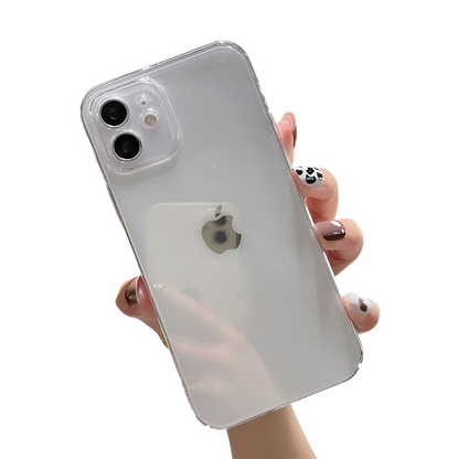 Anymob iPhone White Transparent Gradient Phone Case Hard PC Back Cover-Mobile Phone Cases-PEROZ Accessories