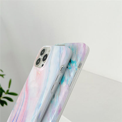 Anymob iPhone Case Messy Cornflower Blue Cloud Pattern Soft Silicone Cover For iPhone 13 11 12 Pro Max X XR XS Max 7 8 Plus SE 2020-Mobile Phone Cases-PEROZ Accessories