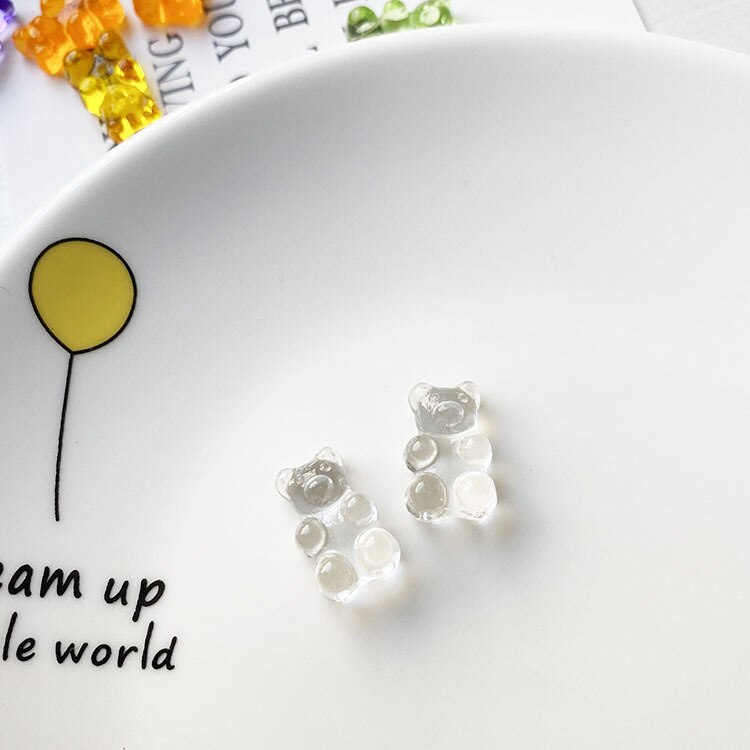 Anykidz 10pcs Transparent Bear Shoe Charm Accessories Jeans Clogs Pendants Designer Ornament Jibbitz for Crocs-Shoe Charms-PEROZ Accessories