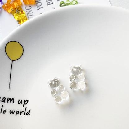 Anykidz 10pcs Transparent Bear Shoe Charm Accessories Jeans Clogs Pendants Designer Ornament Jibbitz for Crocs-Shoe Charms-PEROZ Accessories