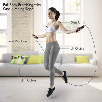 Anyfit Blue Jumping Rope Tangle Free Rapid Speed Cable With Ball Bearings Steel Skipping Rope Gym Fitness Home Exercise Slim Body-Exercise &amp; Fitness-PEROZ Accessories