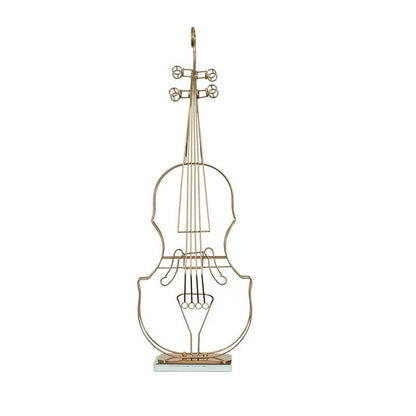 Anyhouz 50cm Violin Sculpture Instrument Tabletop Home Decor Modern Art Living Room Display House Decorative Crafts Metal Ornaments-Tabletop Decor-PEROZ Accessories