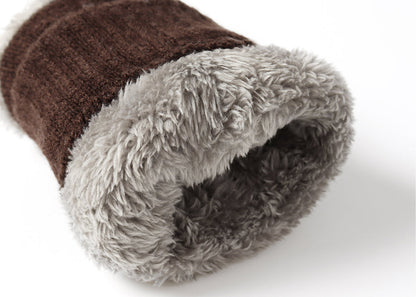Tarramarra Fingerless Ultra Plush Knit Gloves-Gloves &amp; Mittens-PEROZ Accessories