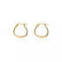 Anyco Fashion Earrings Genuine Gold Minimalist Golden Line Geometric Stud Earrings Hoop Jewelry Gift for Women-Earrings-PEROZ Accessories