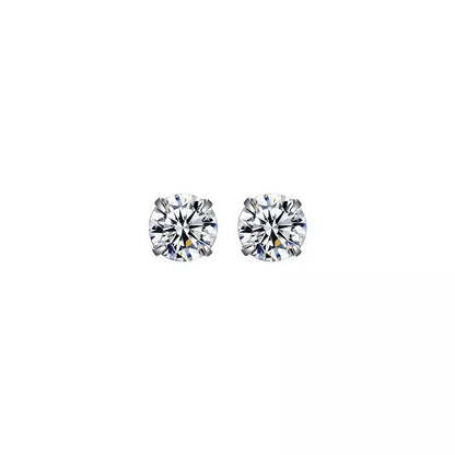 Anyco Fashion Earrings 925 Sterling Silver Simple Luxury Zircon Mini Small Stud for Women Body Piercing Jewelry Accessories 2.5MM-Earrings-PEROZ Accessories