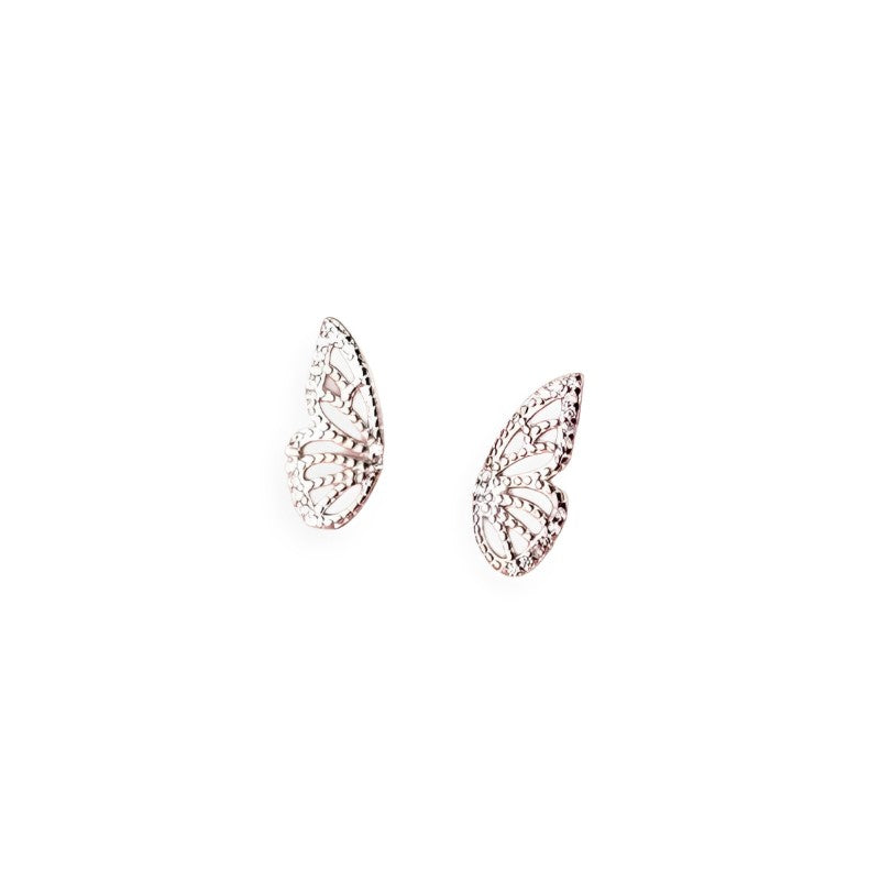 Anyco Fashion Earrings Silver 925 Sterling Romantic Butterfly Small Stud for Women Charm Jewelry Girl Gift-Earrings-PEROZ Accessories