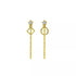 Anyco Fashion Earrings Gold 925 Sterling Silver Geometric Exquisite Shiny Zirconia Tassel Bead Drop Women Jewelry-Earrings-PEROZ Accessories