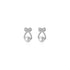 Anyco Fashion Earrings Silver 925 Sterling Shiny Zircon Bow Natural Pearl Hollow Stud for Women Jewelry-Earrings-PEROZ Accessories