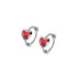 Anyco Fashion Earrings Silver 925 Sterling Romantic Love Heart Red Enamel Piercing Women Jewelry Ear Buckle-Earrings-PEROZ Accessories