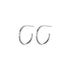 Anyco Fashion Earrings Silver 925 Sterling Simple Huggies Circle Initials Stud for Women Jewelry-Earrings-PEROZ Accessories