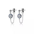 Anyco Fashion Earrings Silver 925 Sterling Hip Hop Chain Zircon Pendant Stud Women Bohemian Jewelry-Earrings-PEROZ Accessories