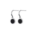 Anyco Fashion Earrings GenuineSterling Silver Geometric Round Black Stud Earrings for Women Office Elegant Earrings Jewelry-Earrings-PEROZ Accessories