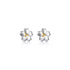 Anyco Fashion Earrings Real Sterling Silver Sweet Romantic White Flowers Mini Stud Jewelry for Women-Earrings-PEROZ Accessories