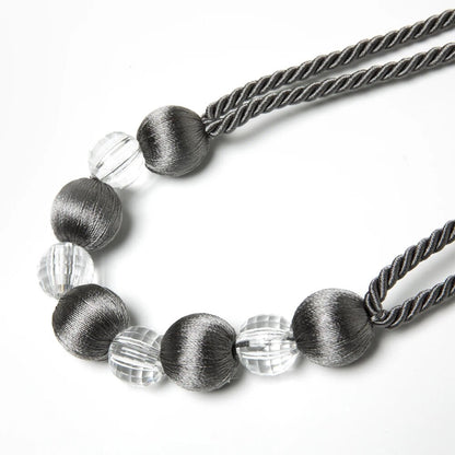 Anyhouz Curtain Tie Charcoal Bead Curtain Tieback Rope Curtain Home Accessories-Curtain Tie-PEROZ Accessories
