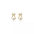Anyco Fashion Earrings Gold 925 Sterling Silver Shiny Zircon Bow Natural Pearl Hollow Stud for Women Jewelry-Earrings-PEROZ Accessories