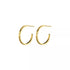 Anyco Fashion Earrings Gold 925 Sterling Silver Simple Huggies Circle Initials Stud for Women Jewelry-Earrings-PEROZ Accessories
