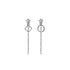 Anyco Fashion Earrings Silver 925 Sterling Geometric Exquisite Shiny Zirconia Tassel Bead Drop Women Jewelry-Earrings-PEROZ Accessories