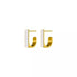 Anyco Fashion Earrings Gold 925 Sterling Silver Geometric Square White Enamel Elegant Stud for Women Jewelry-Earrings-PEROZ Accessories