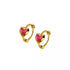 Anyco Fashion Earrings Gold 925 Sterling Silver Romantic Love Heart Red Enamel Piercing Women Jewelry Ear Buckle-Earrings-PEROZ Accessories