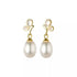 Anyco Fashion Earrings Gold 925 Sterling Silver Elegant Synthetic Pearl Butterfly Pendant Charm for Women Jewelry-Earrings-PEROZ Accessories
