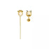 Anyco Fashion Earrings Gold 925 Sterling Silver Unique Cat Claw Chain Tassel Bell for Women Cute Cat Jewelry-Earrings-PEROZ Accessories