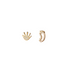 Anyco Fashion Earrings Gold 925 Sterling Silver Luxury Zircon Palm Soles Mini Stud Women Jewelry Gift-Earrings-PEROZ Accessories