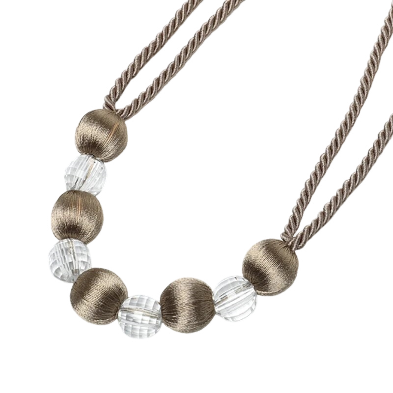 Anyhouz Curtain Tie Brown Bead Curtain Tieback Rope Curtain Home Accessories-Curtain Tie-PEROZ Accessories