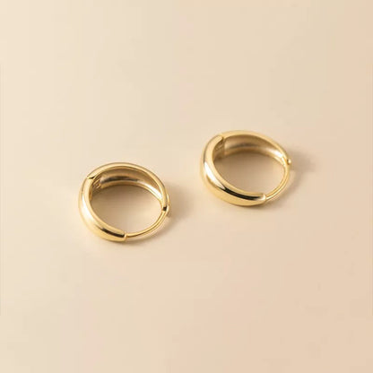 Anyco Fashion Earrings Gold Simple Punk Circle Huggies Ear Buckle for Women Hip Hop Party Hoop Piercing Jewelry-Earrings-PEROZ Accessories