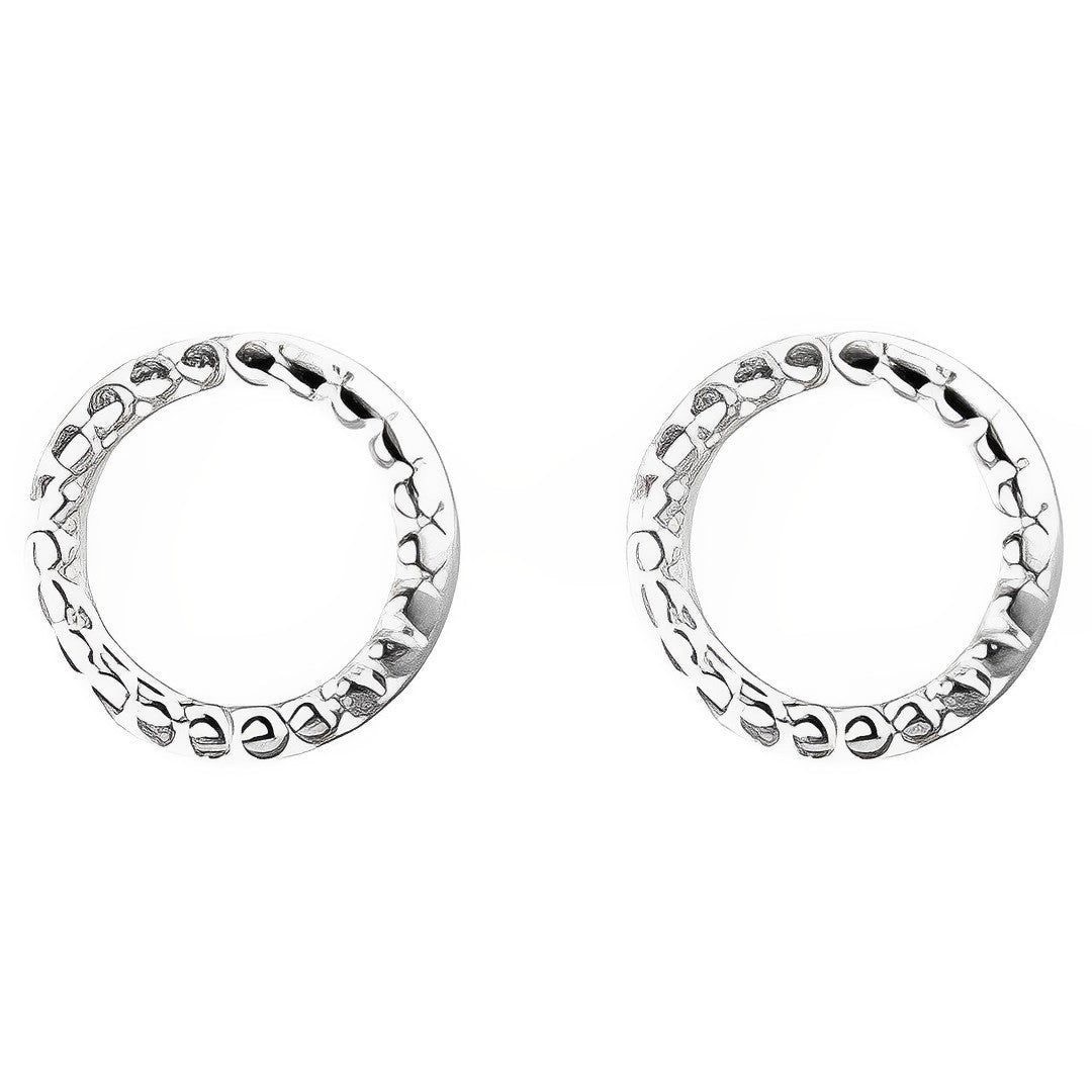 Anyco Fashion Earrings Round Silver 925 Sterling Silver Minimalist Round Stud for Women Cute Teen Jewelry-Earrings-PEROZ Accessories