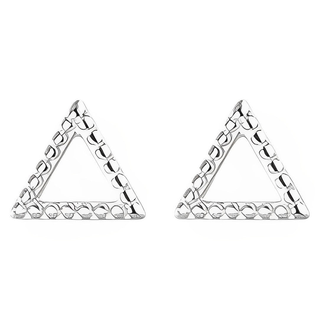 Anyco Fashion Earrings Triangle Silver 925 Sterling Silver Minimalist Stud for Women Cute Teen Jewelry-Earrings-PEROZ Accessories