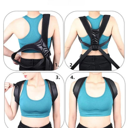 Anyfit Gray Corrector Belt XL Back Posture Adjustable Neck Brace Training Equipment Shoulder Support Correction Belt-Corrector Belt-PEROZ Accessories