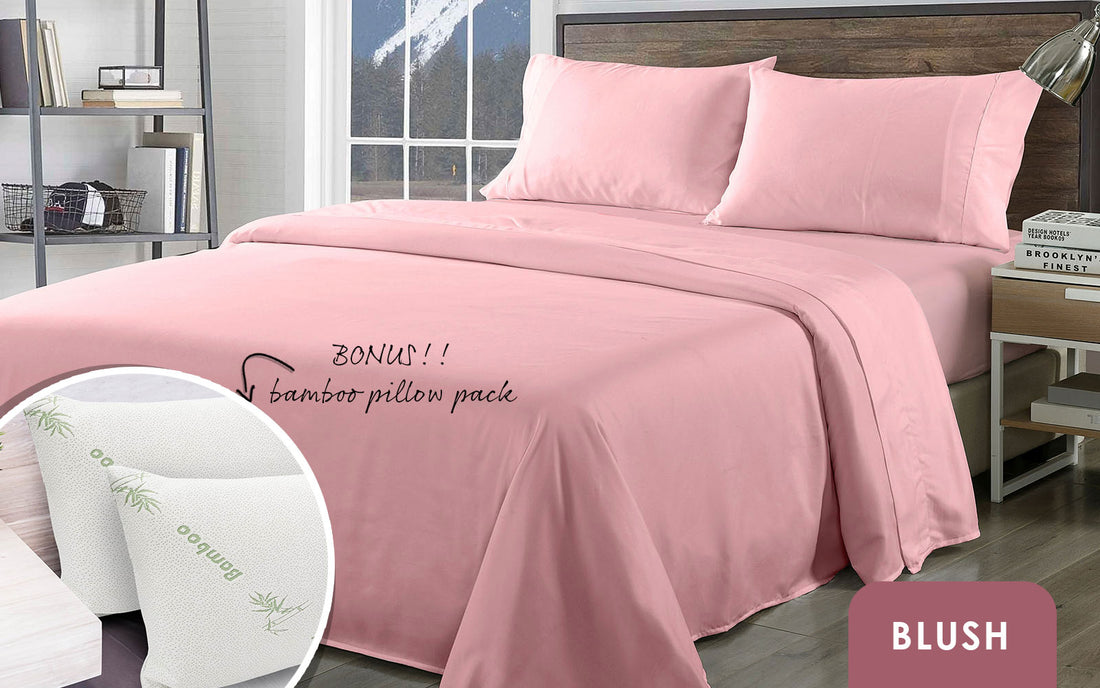 Royal Comfort Bamboo Blend Sheet Set 1000TC and Bamboo Pillows 2 Pack Ultra Soft-Bed Linen-PEROZ Accessories