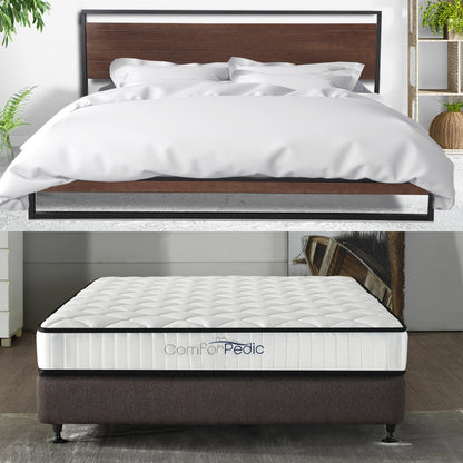 Azure Wood Bed Frame With Comforpedic Mattress Package Deal Bedroom Set-Mattresses &amp; Futons-PEROZ Accessories